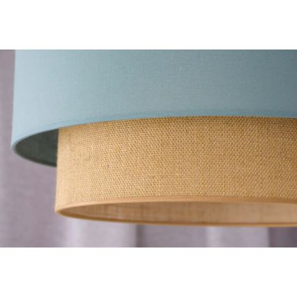 Duolla - Żyrandol na lince BOHO 1xE27/15W/230V śr. 45 cm zielony/brązowy