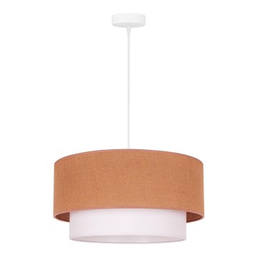 Duolla - Żyrandol na lince BOHO 1xE27/40W/230V śr. 45 cm beżowy/biały