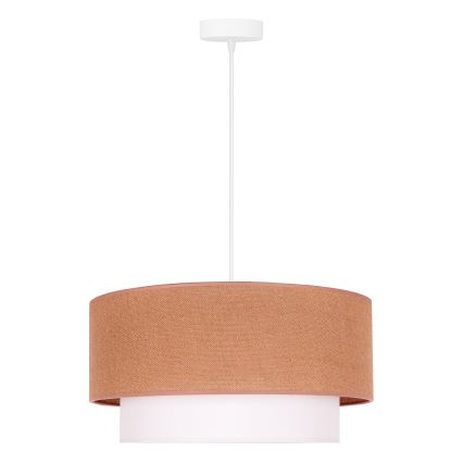Duolla - Żyrandol na lince BOHO 1xE27/40W/230V śr. 45 cm beżowy/biały