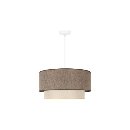 Duolla - Żyrandol na lince BOHO ECO RECYCLING 1xE27/15W/230V śr. 45 cm brązowy/kremowy
