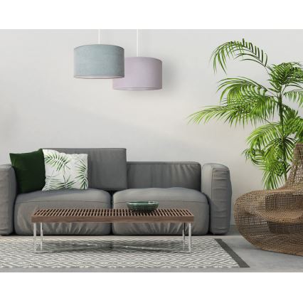 Duolla - Żyrandol na lince BRISTOL 1xE27/15W/230V śr. 45 cm zielony/biały
