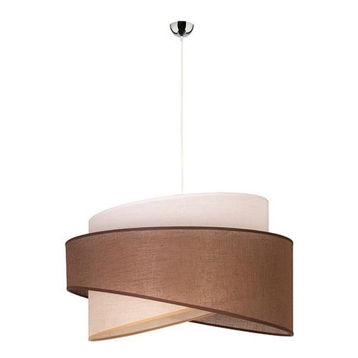 Duolla - Żyrandol na lince BROOKLYN 1xE27/40W/230V śr. 50 cm brązowy/beżowy/biały