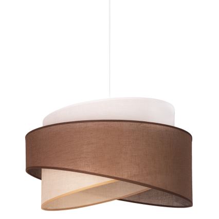 Duolla - Żyrandol na lince BROOKLYN 1xE27/40W/230V śr. 50 cm brązowy/beżowy/biały