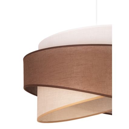 Duolla - Żyrandol na lince BROOKLYN 1xE27/40W/230V śr. 50 cm brązowy/beżowy/biały