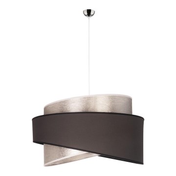Duolla - Żyrandol na lince BROOKLYN 1xE27/40W/230V śr. 50 cm srebrny/czarny