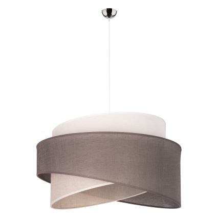 Duolla - Żyrandol na lince BROOKLYN 1xE27/40W/230V śr. 50 cm szary/beżowy/biały