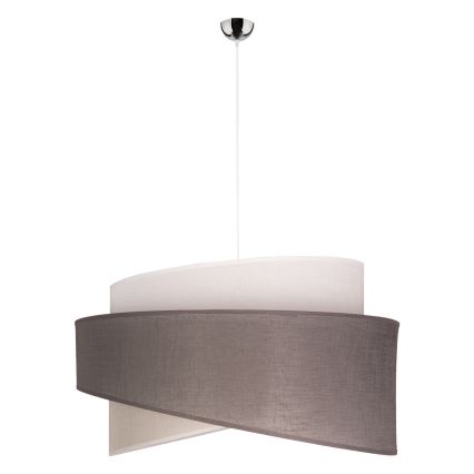 Duolla - Żyrandol na lince BROOKLYN 1xE27/40W/230V śr. 50 cm szary/beżowy/biały