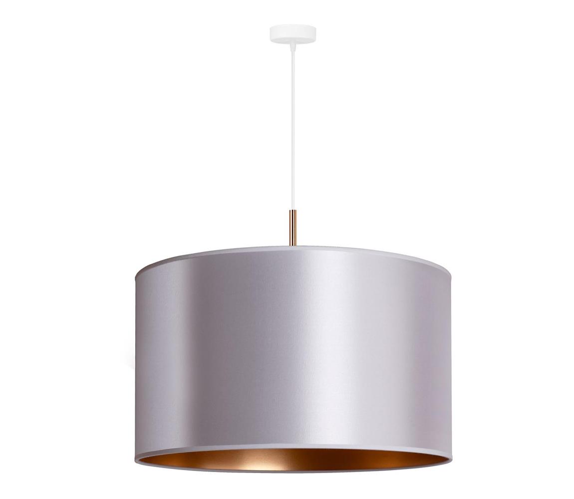 - Żyrandol na lince CANNES 1xE27/15W/230V śr. 50 cm srebrny/miedź