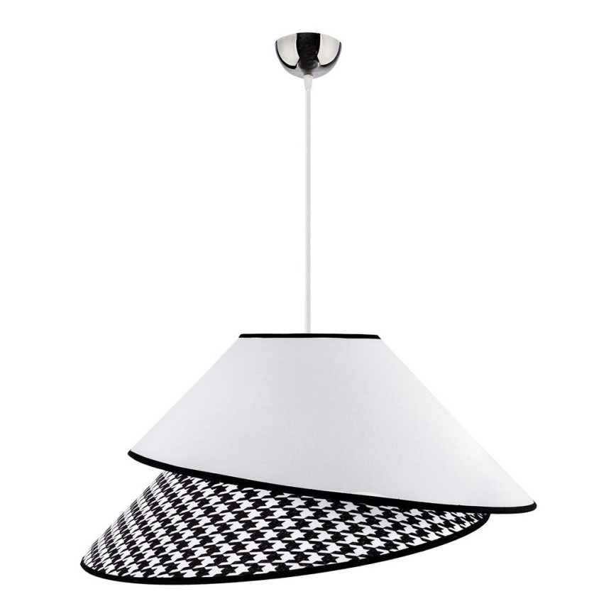 Duolla - Żyrandol na lince COCO 1xE27/40W/230V śr. 50 cm biały/czarny