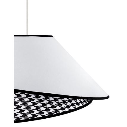 Duolla - Żyrandol na lince COCO 1xE27/40W/230V śr. 50 cm biały/czarny