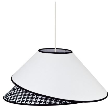 Duolla - Żyrandol na lince COCO 1xE27/40W/230V śr. 50 cm biały/czarny