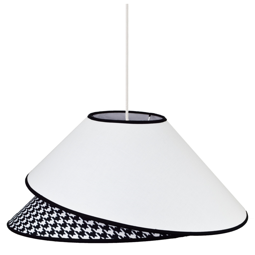 Duolla - Żyrandol na lince COCO 1xE27/40W/230V śr. 50 cm biały/czarny