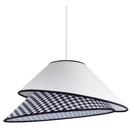 Duolla - Żyrandol na lince COCO 1xE27/40W/230V śr. 50 cm biały/czarny