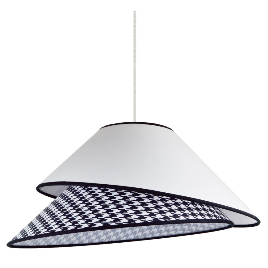 Duolla - Żyrandol na lince COCO 1xE27/40W/230V śr. 50 cm biały/czarny