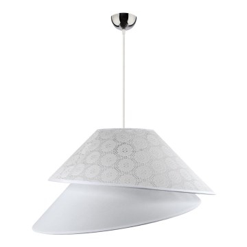 Duolla - Żyrandol na lince COCO 1xE27/40W/230V śr. 50 cm biały