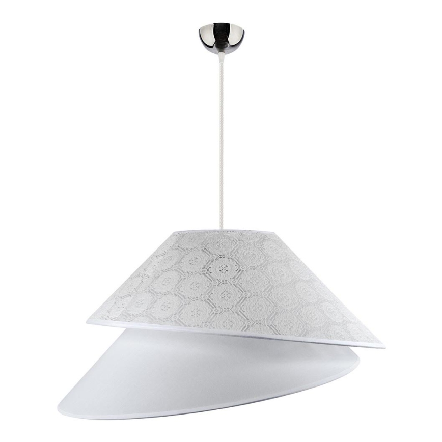 Duolla - Żyrandol na lince COCO 1xE27/40W/230V śr. 50 cm biały