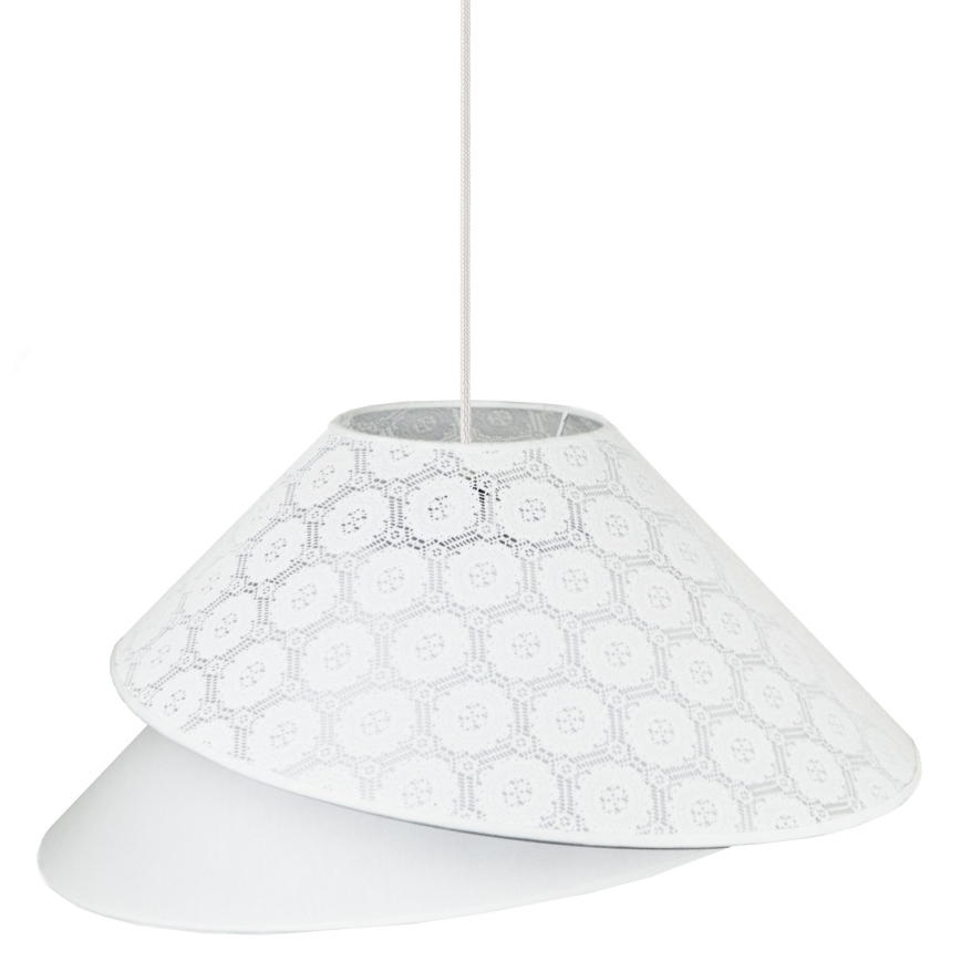 Duolla - Żyrandol na lince COCO 1xE27/40W/230V śr. 50 cm biały