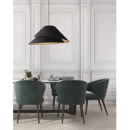 Duolla - Żyrandol na lince COCO 1xE27/40W/230V śr. 50 cm czarny