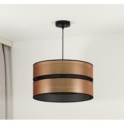 Duolla - Żyrandol na lince COPPER SHINY 1xE27/15W/230V śr. 40 cm miedziany/czarny
