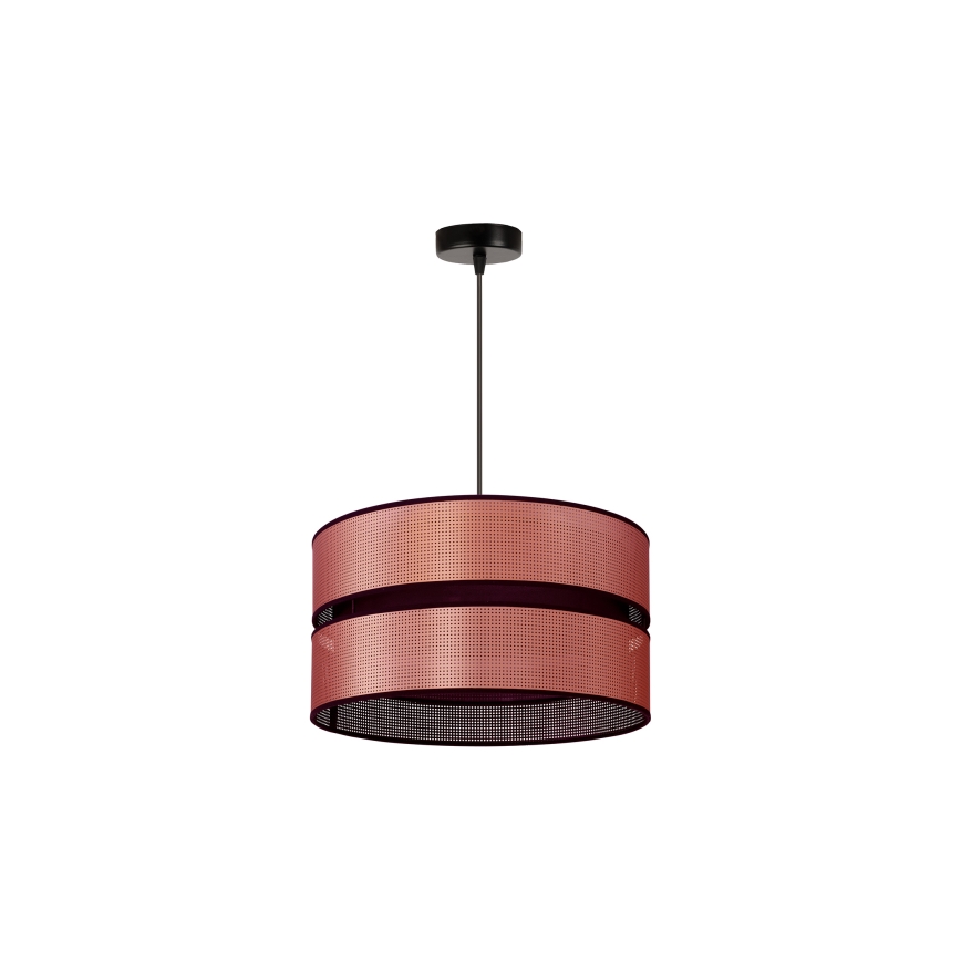Duolla - Żyrandol na lince COPPER SHINY 1xE27/15W/230V śr. 40 cm miedziany/czarny