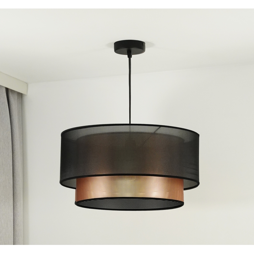 Duolla - Żyrandol na lince COPPER SHINY 1xE27/15W/230V śr. 45 cm brązowy/miedziany