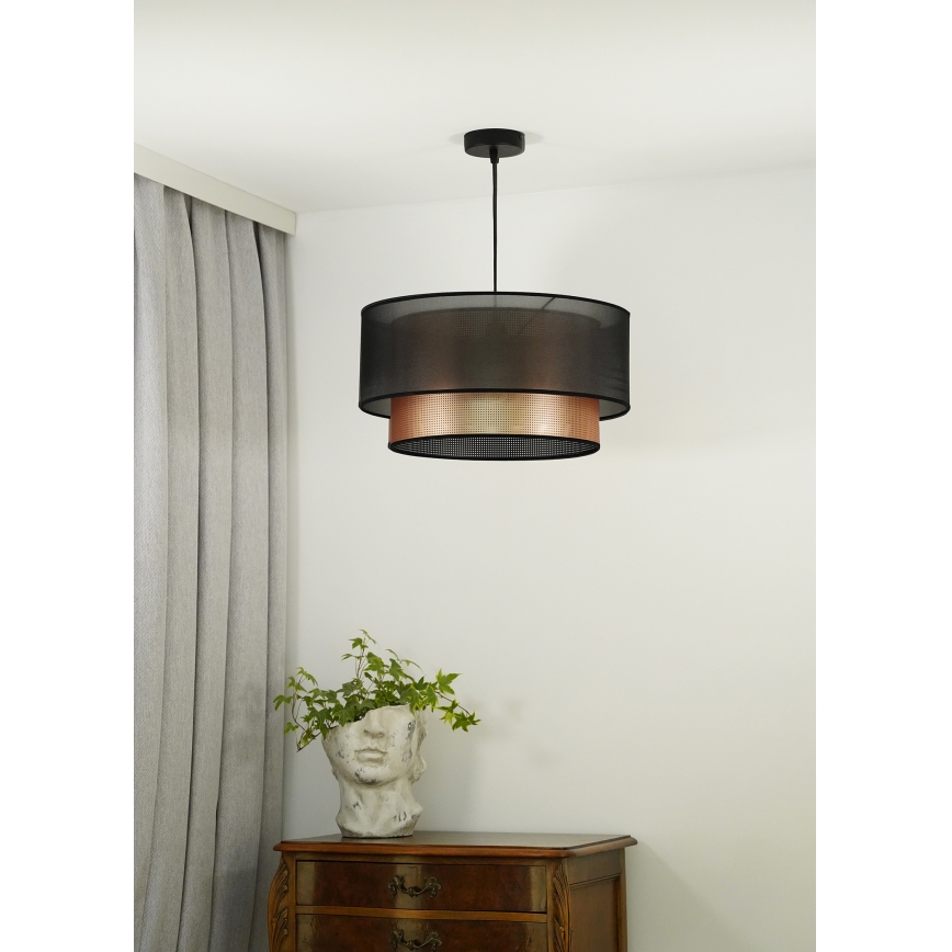 Duolla - Żyrandol na lince COPPER SHINY 1xE27/15W/230V śr. 45 cm brązowy/miedziany