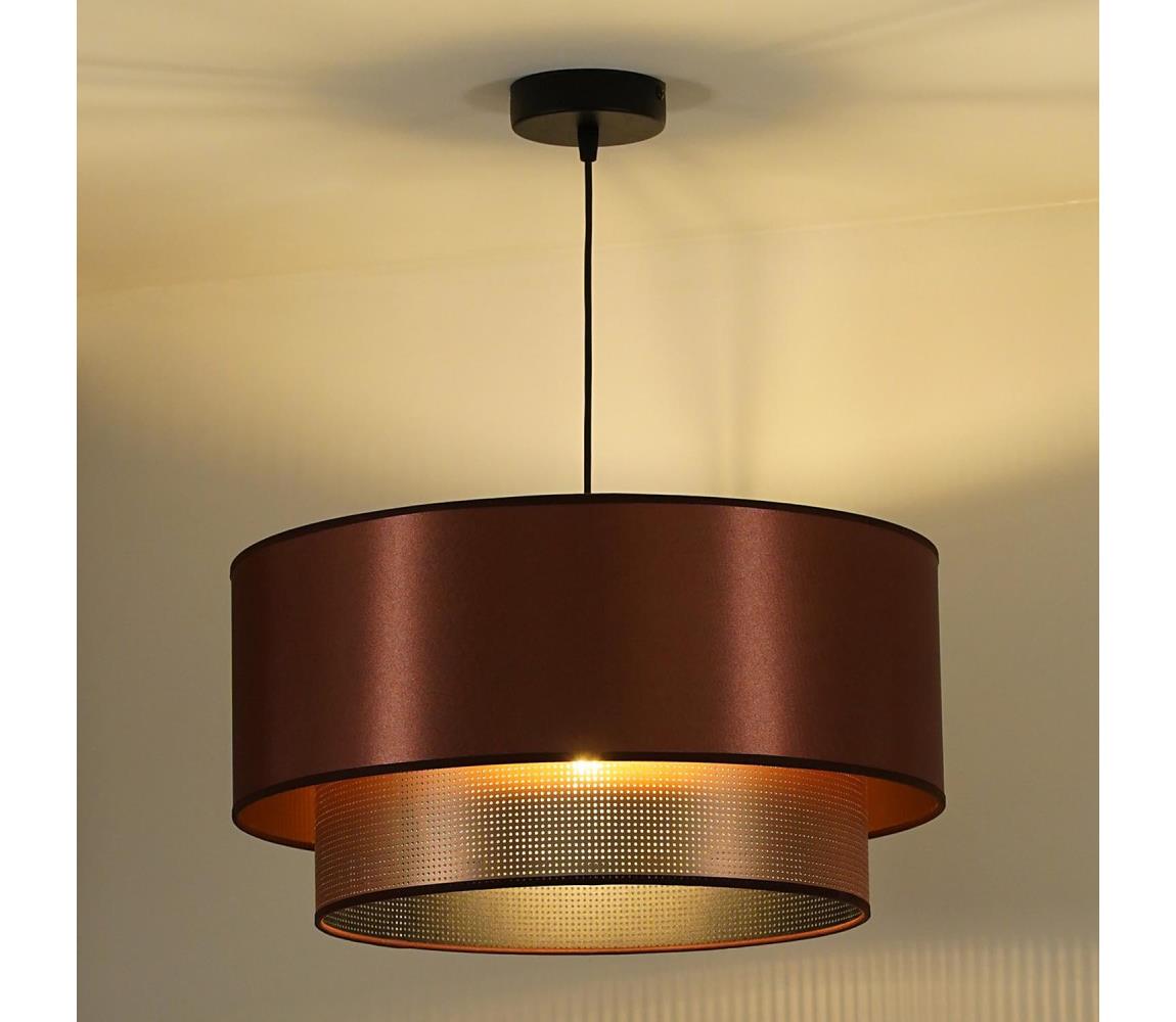 - Żyrandol na lince COPPER SHINY 1xE27/15W/230V śr. 45 cm miedziany