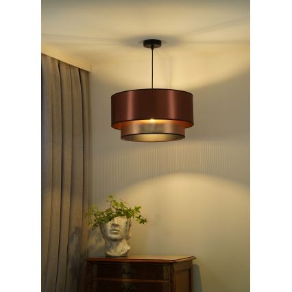 Duolla - Żyrandol na lince COPPER SHINY 1xE27/15W/230V śr. 45 cm miedziany