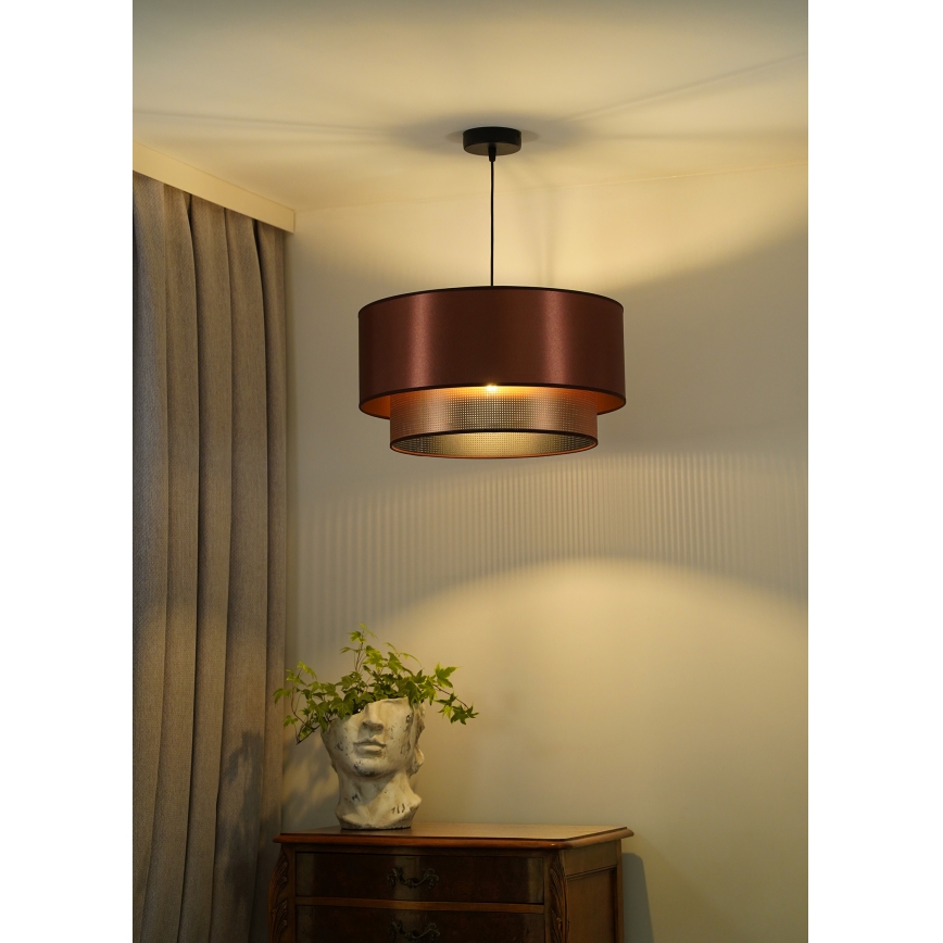 Duolla - Żyrandol na lince COPPER SHINY 1xE27/15W/230V śr. 45 cm miedziany