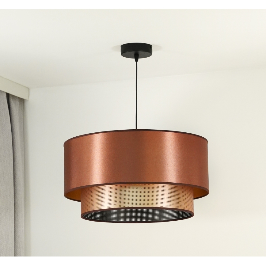 Duolla - Żyrandol na lince COPPER SHINY 1xE27/15W/230V śr. 45 cm miedziany