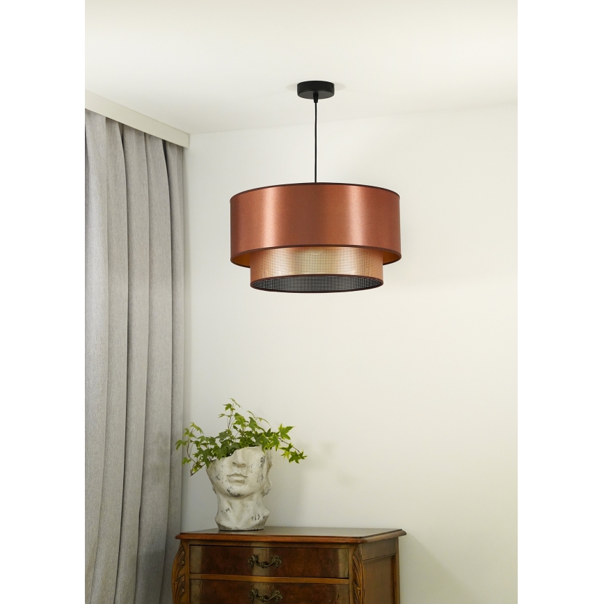 Duolla - Żyrandol na lince COPPER SHINY 1xE27/15W/230V śr. 45 cm miedziany