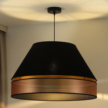 Duolla - Żyrandol na lince COPPER SHINY 1xE27/15W/230V śr. 60 cm czarny/miedziany