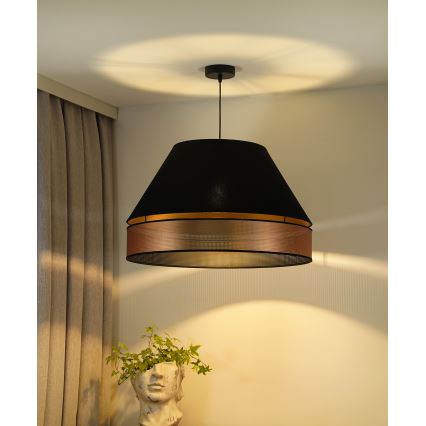 Duolla - Żyrandol na lince COPPER SHINY 1xE27/15W/230V śr. 60 cm czarny/miedziany