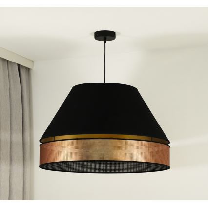 Duolla - Żyrandol na lince COPPER SHINY 1xE27/15W/230V śr. 60 cm czarny/miedziany