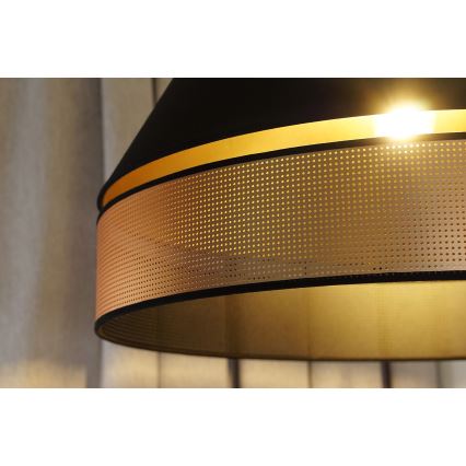 Duolla - Żyrandol na lince COPPER SHINY 1xE27/15W/230V śr. 60 cm czarny/miedziany