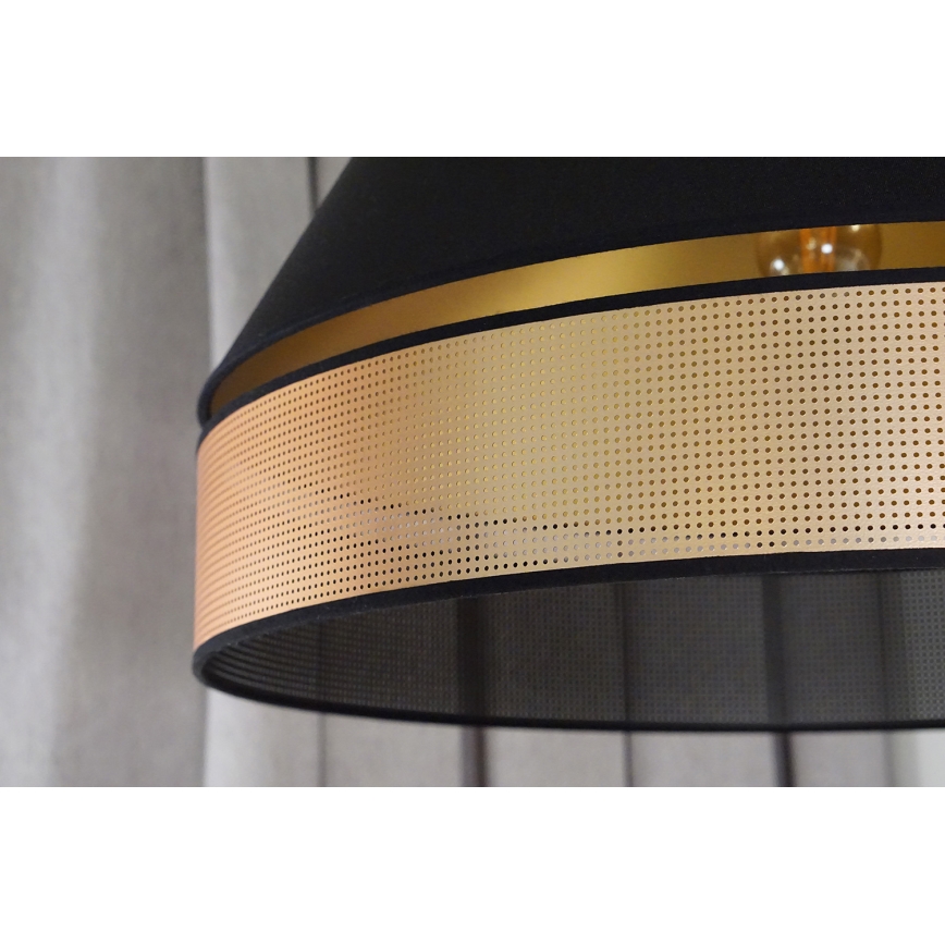 Duolla - Żyrandol na lince COPPER SHINY 1xE27/15W/230V śr. 60 cm czarny/miedziany