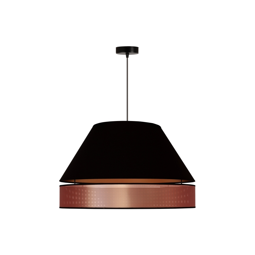 Duolla - Żyrandol na lince COPPER SHINY 1xE27/15W/230V śr. 60 cm czarny/miedziany