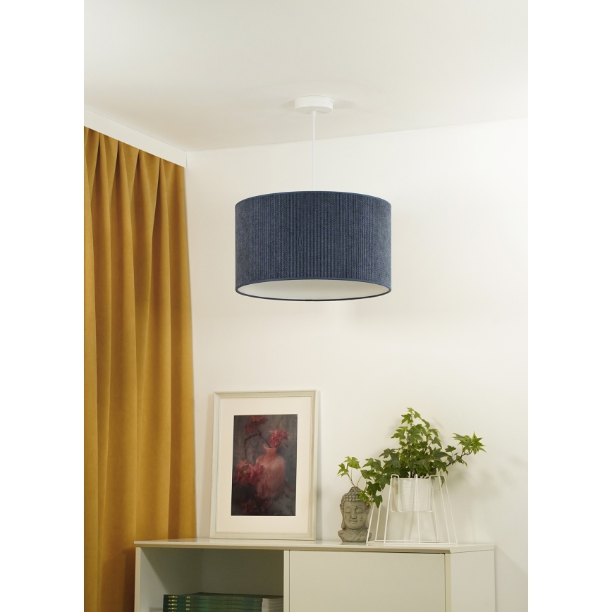 Duolla - Żyrandol na lince CORDUROY 1xE27/15W/230V ciemny śr. 40 cm niebieski
