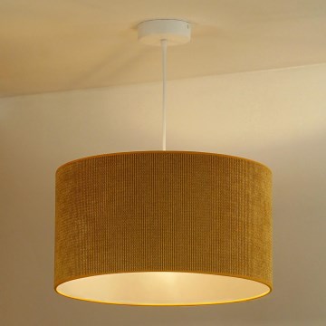 Duolla - Żyrandol na lince CORDUROY 1xE27/15W/230V śr. 40 cm żółty