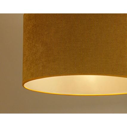 Duolla - Żyrandol na lince CORDUROY 1xE27/15W/230V śr. 40 cm żółty