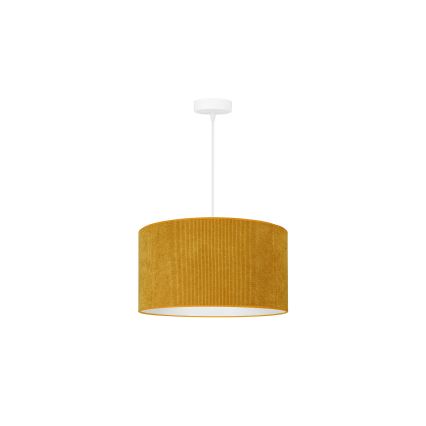 Duolla - Żyrandol na lince CORDUROY 1xE27/15W/230V śr. 40 cm żółty