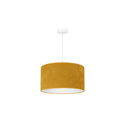 Duolla - Żyrandol na lince CORDUROY 1xE27/15W/230V śr. 40 cm żółty
