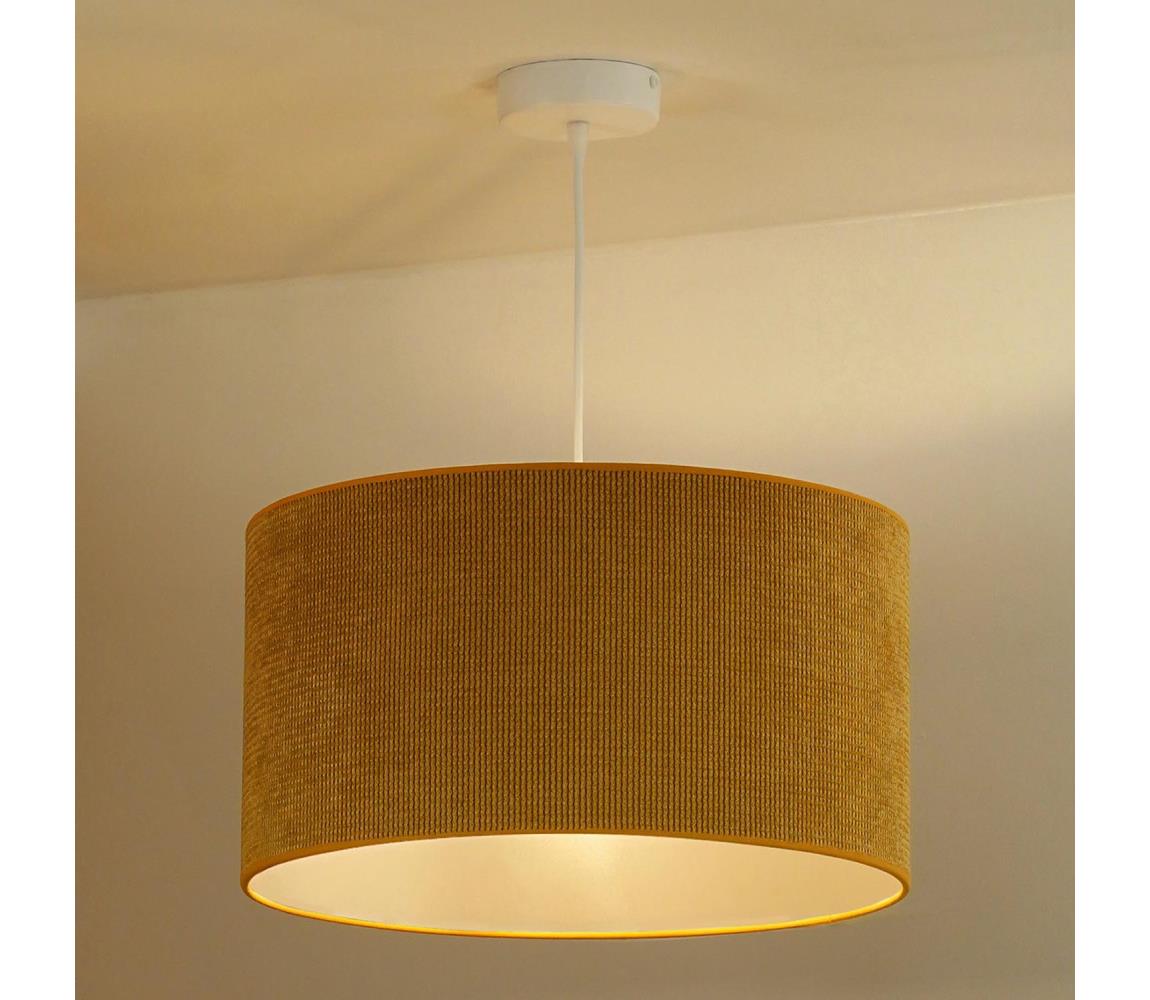- Żyrandol na lince CORDUROY 1xE27/15W/230V śr. 40 cm żółty