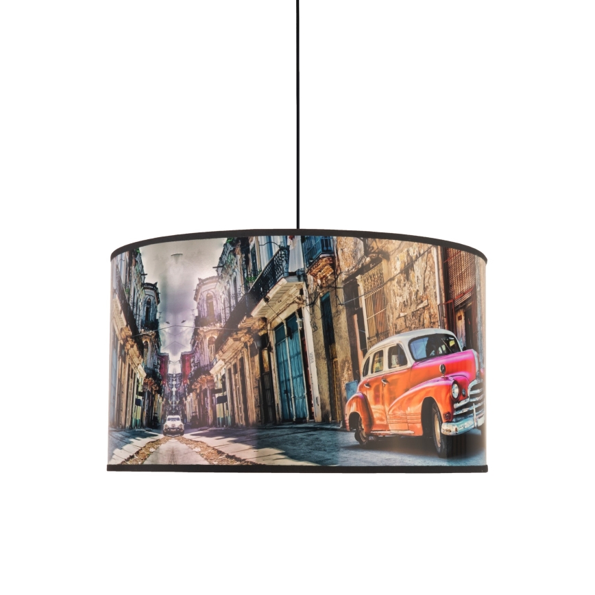 Duolla - Żyrandol na lince CUBA CZERWONY 1xE27/15W/230V śr. 35 cm