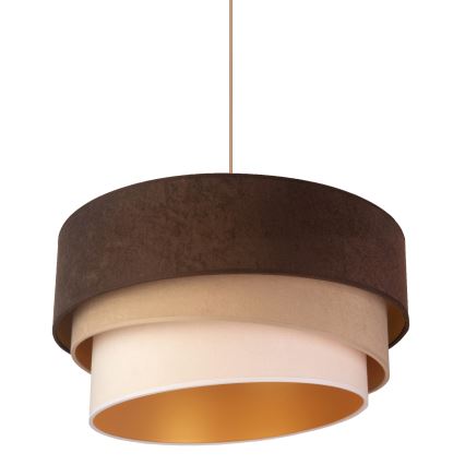 Duolla - Żyrandol na lince DEVON 1xE27/40W/230V śr. 45 cm brązowy/beżowy