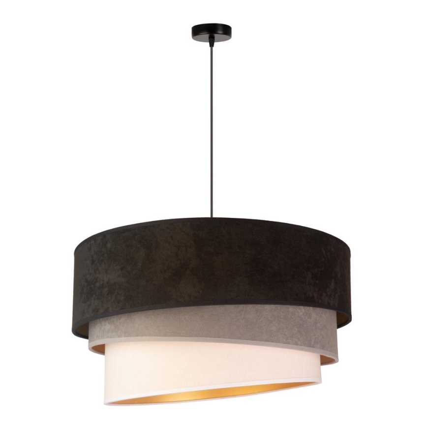 Duolla - Żyrandol na lince DEVON 1xE27/40W/230V śr. 45 cm czarny/szary/beżowy