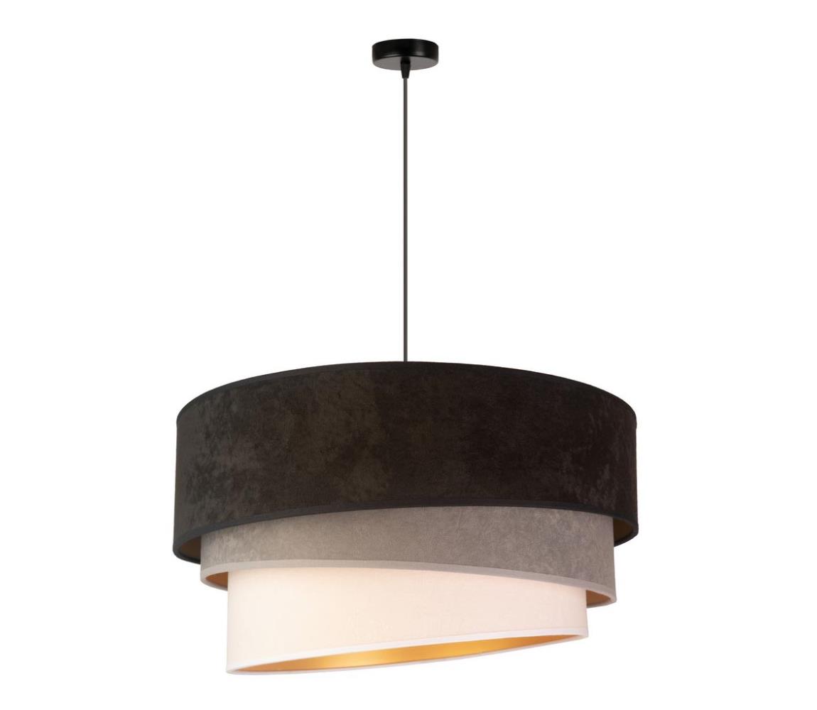 - Żyrandol na lince DEVON 1xE27/40W/230V śr. 45 cm czarny/szary/beżowy