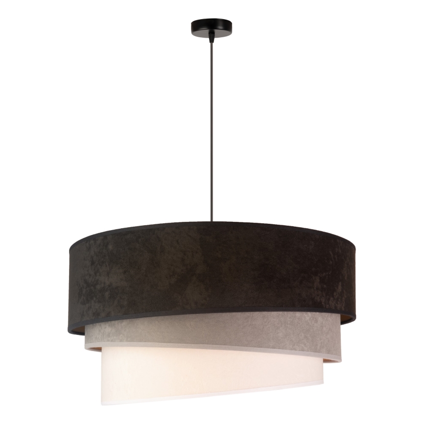 Duolla - Żyrandol na lince DEVON 1xE27/40W/230V śr. 45 cm czarny/szary/beżowy