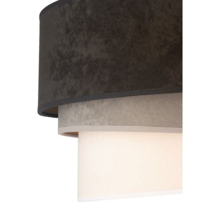 Duolla - Żyrandol na lince DEVON 1xE27/40W/230V śr. 45 cm czarny/szary/beżowy
