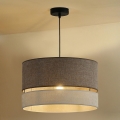 Duolla - Żyrandol na lince DOUBLE 1xE27/15W/230V śr. 40 cm brązowy/szary